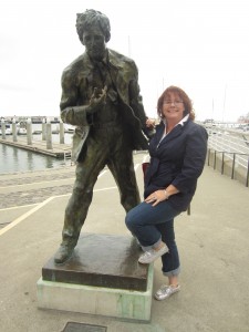 This is me with a statue of Jack London.